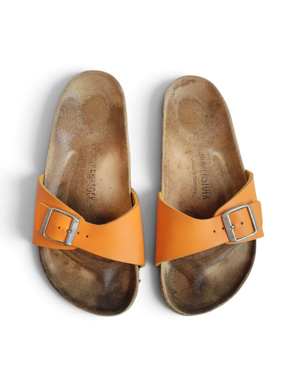 Birkenstock Orange Madrid Single Strap Slide Sandals Size 37 / 6.5